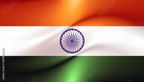 India's Tricolour: A Majestic Wave of National Pride! photo