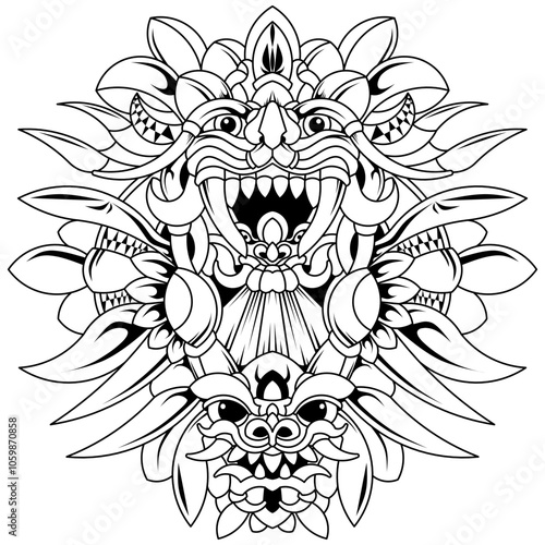 Hand drawn of aztec ornament