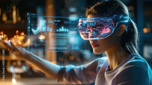 Ai-powered document summarization key points displayed via advanced computer visualization