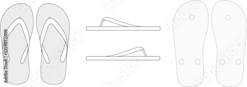 Flip Flops Sandals Template