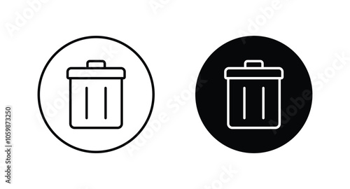 trash can icon set. Delete icon vector