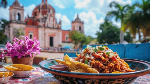 Enjoying cochinita pibil amidst merida's historic architectural treasures and cultural richness