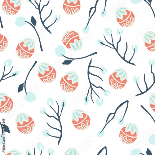 Easter pattern. Seamless Easter vector pattern for decoration