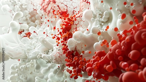 Detailed 3D rendering of a nephron structure, showcasing its intricate components including the glomerulus, tubules, and loop of Henle, essential for kidney function.