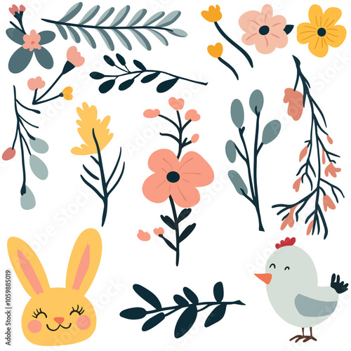 Easter pattern. Seamless Easter vector pattern for decoration