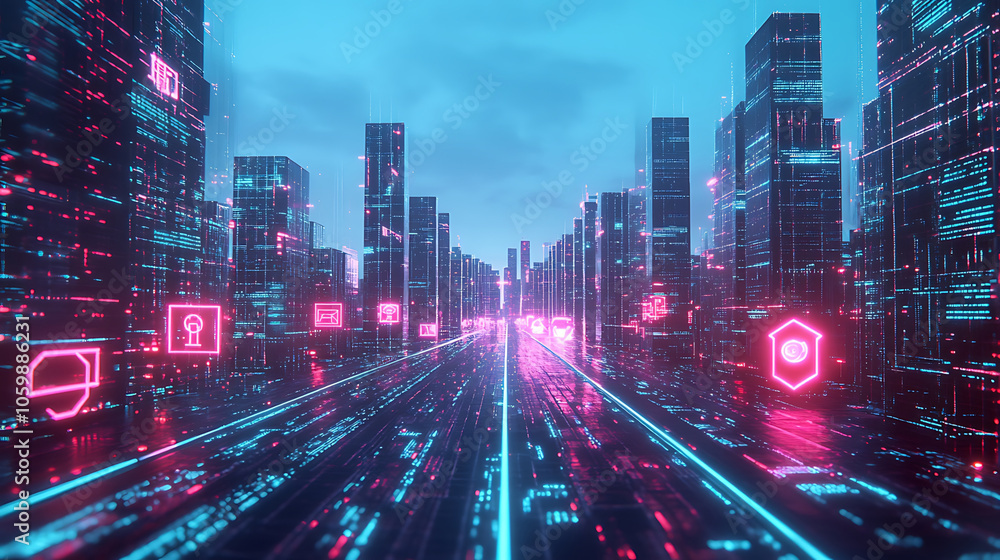 Fototapeta premium future city