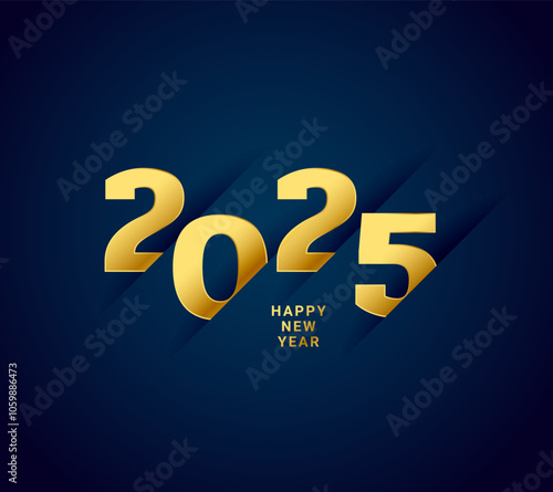 2025 new year invitation blue background