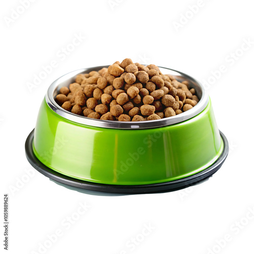 Stainless Steel Pet Food bowl isolated on transparent or white background