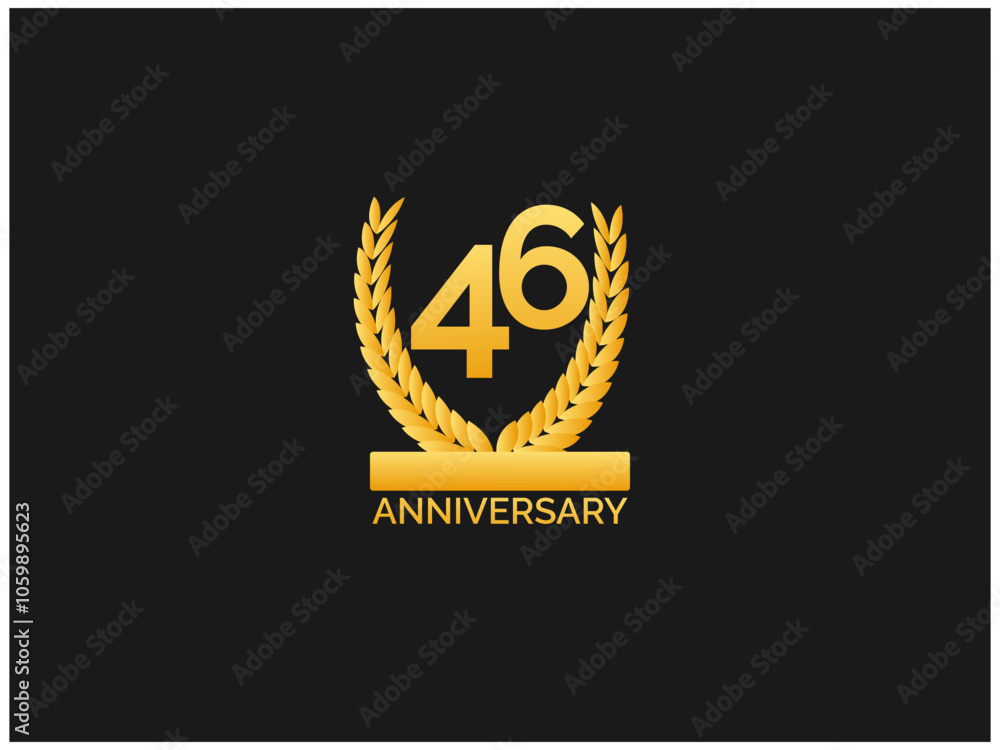 Anniversary gold template for celebration event. Anniversary gold template for celebration event.
