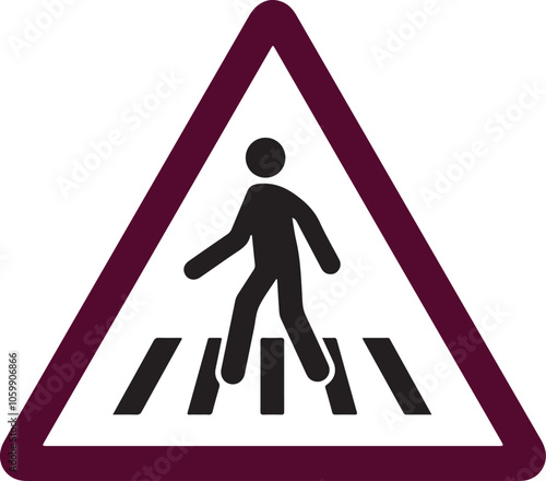 Pedestrian crossing sign cautionary vector image road crossing sign vector