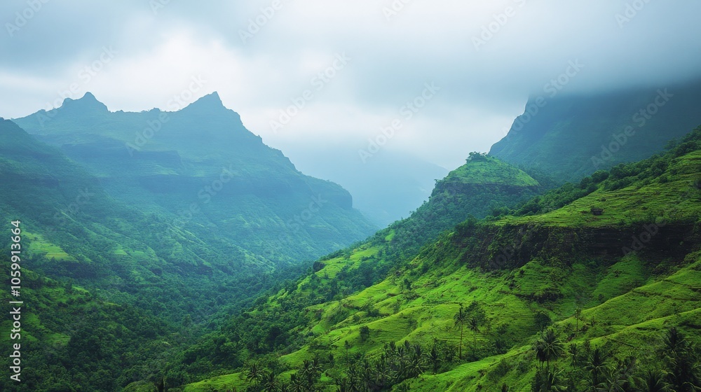 Fototapeta premium Scenic Mountain Landscape Highlighting Conservation Needs