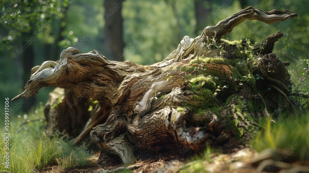 Obraz premium upturned tree root