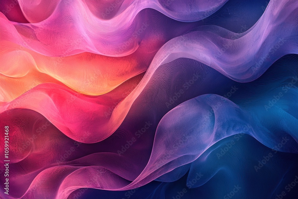 Fototapeta premium Abstract Colorful Swirling Pattern with Textured Lines