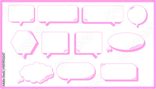 Speech bubble, manga, cute, poster use, animation, Japanese culture