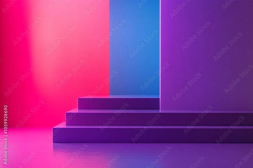 Fototapeta premium Deep Purple to Pink Gradient Background Design