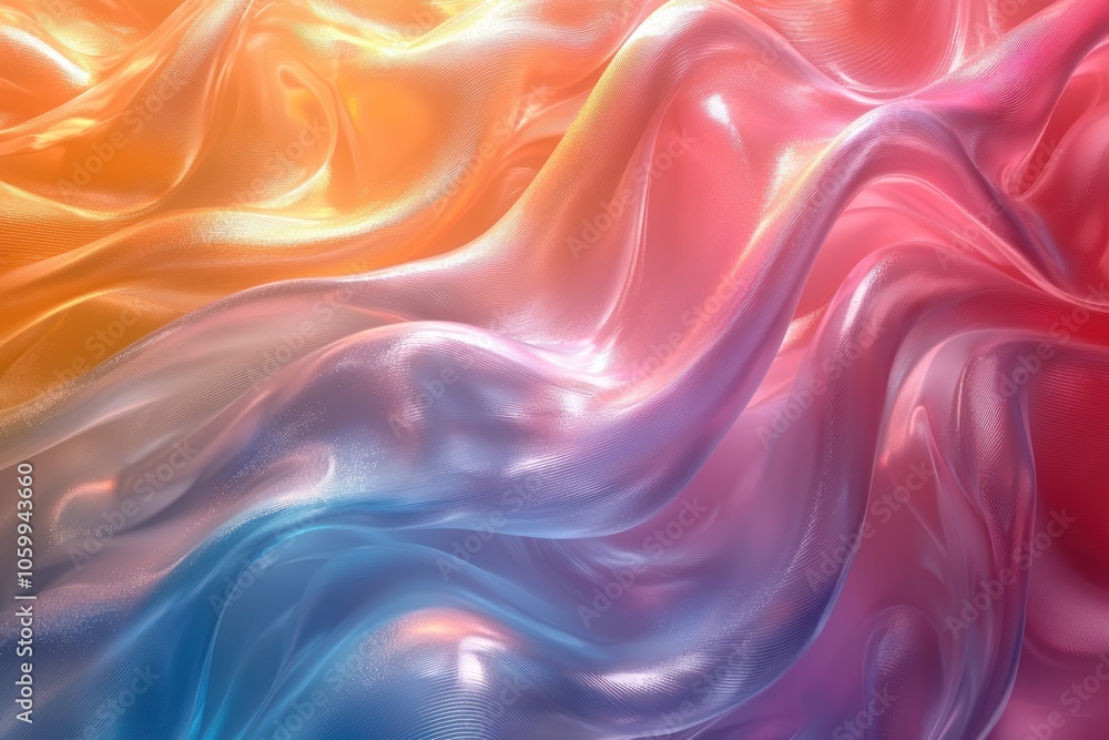 Obraz premium Abstract Wavy, Gradient, Glossy, and Textured Surface