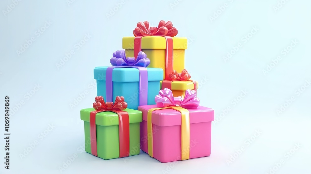 Fototapeta premium Colorful Gift Boxes for Celebrations and Events