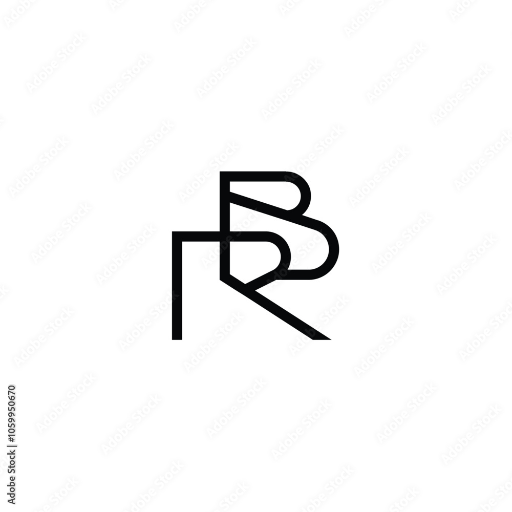 BR monogram logo design letter text name symbol monochrome logotype alphabet character simple logo BR monogram logo design letter text name symbol monochrome logotype alphabet character simple logo