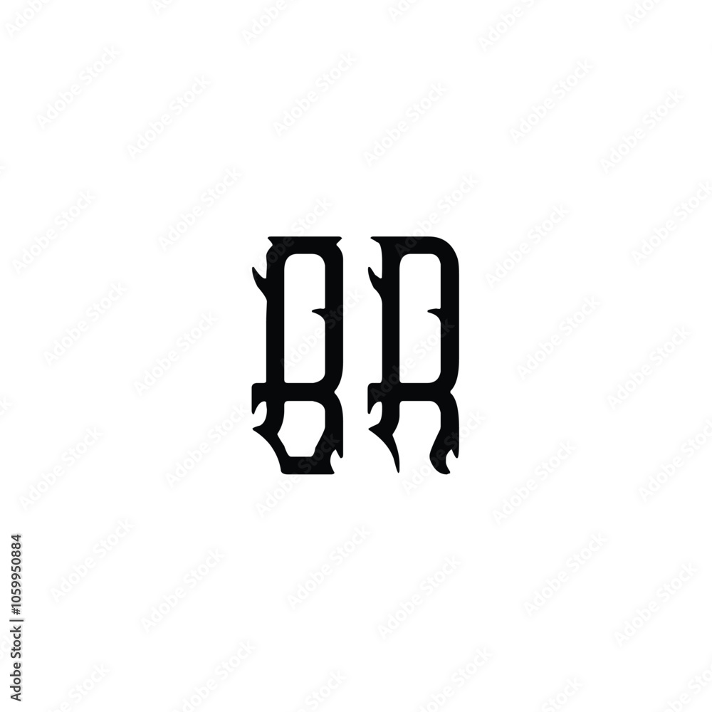 BR monogram logo design letter text name symbol monochrome logotype alphabet character simple logo BR monogram logo design letter text name symbol monochrome logotype alphabet character simple logo