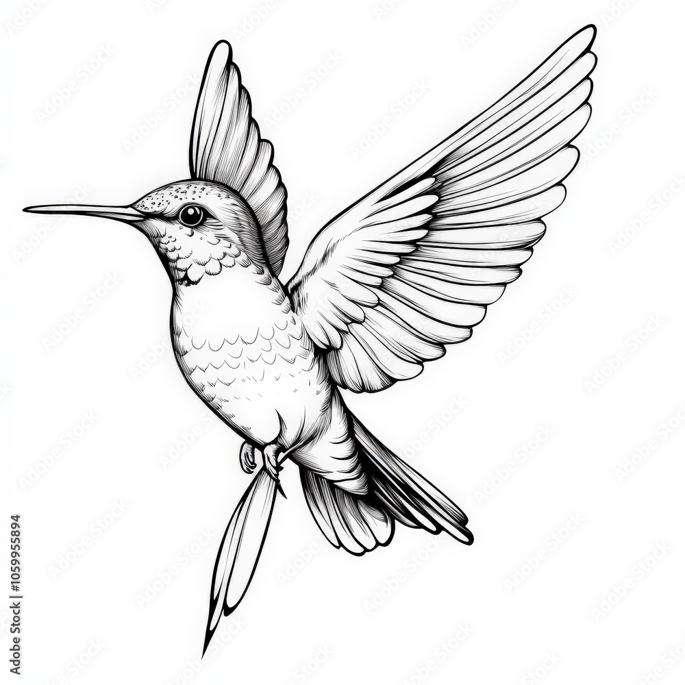 Obraz premium bird, hummingbird, dove, animal, nature, flying, vector, illustration, wing, flower, parrot, tropical, wildlife, wild, art, beak, design, feather, fly, colibri, color, exotic, flight, macaw, yellow, 