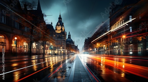 Prague's historic architecture illuminated at night, a captivating cityscape