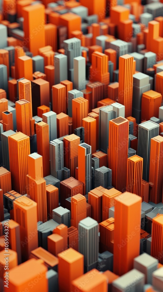 Fototapeta premium Exploring a Vibrant Cityscape A Detailed Perspective of Urban Architecture in Bold Colors
