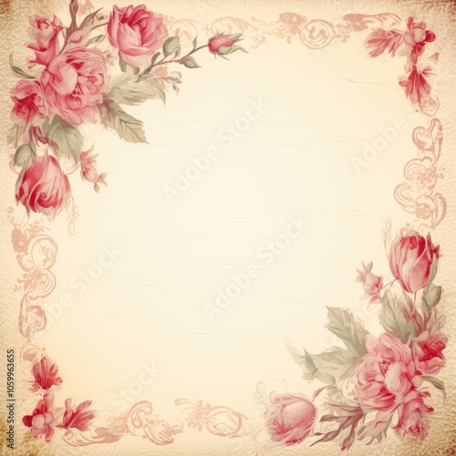 Floral border background