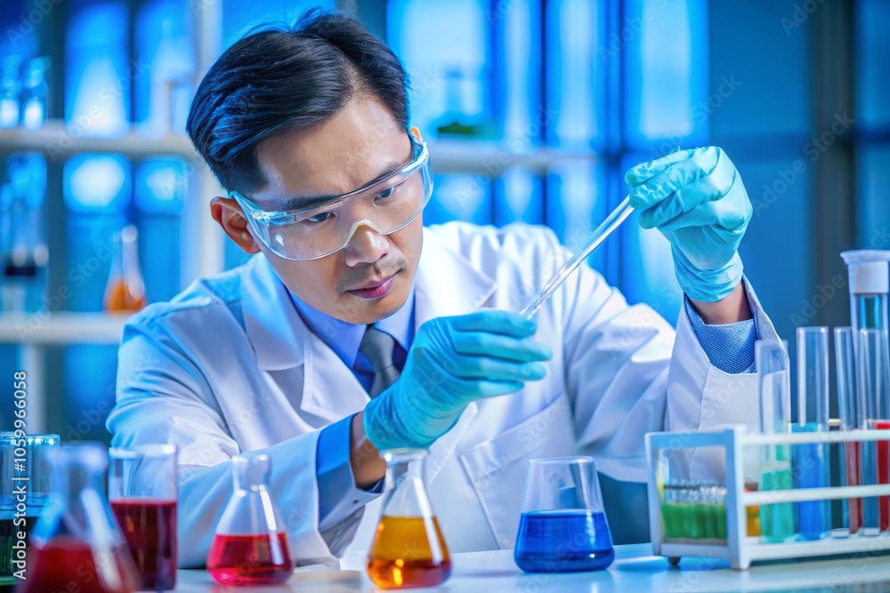 Fototapeta premium Biology researcher in laboratory