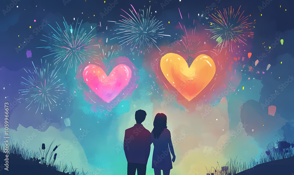 Obraz premium Heartfelt Scenes of Love and Friendship in Joyful and Romantic Moments in Vibrant Settings