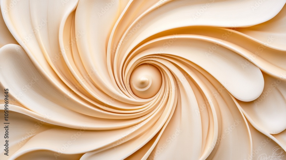 Obraz premium Abstract Swirling Beige Cream Texture Background
