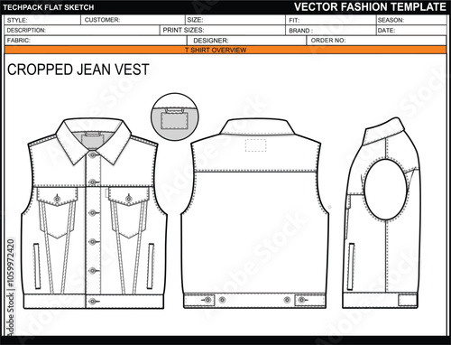 CROPPED JEAN VEST