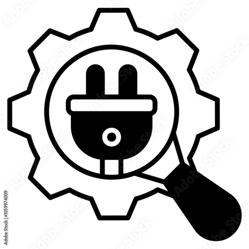 SEO Plugin Black Fill Icon minimalist vector illustration ,simple transparent graphic element .Isolated on white background