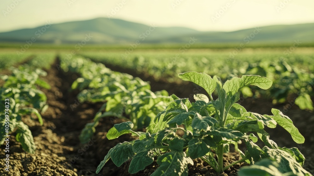 Green Field Rows. Green Field Rows.
