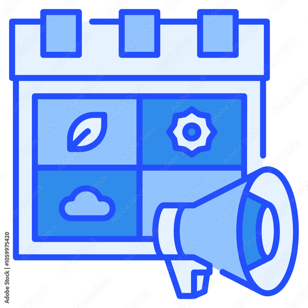 Seasonal Ads Blue Icon minimalist vector illustration ,simple transparent graphic element .Isolated on white background Seasonal Ads Blue Icon minimalist vector illustration ,simple transparent graphic element .Isolated on white background