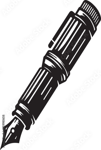 Rollerball Pen vector silhouette
