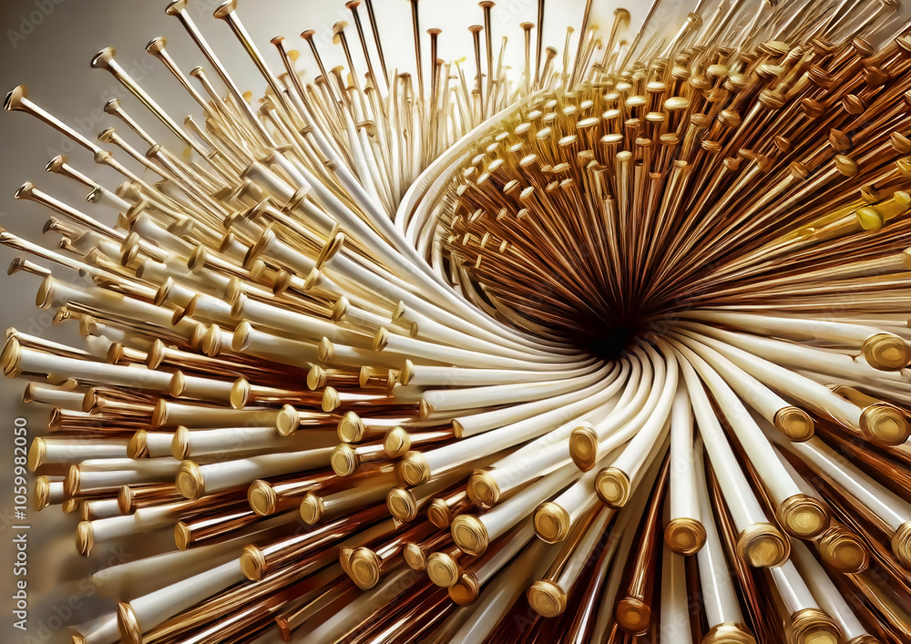 Obraz premium abstract of metal spiral for background used. 