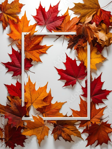 autumn leaves border background