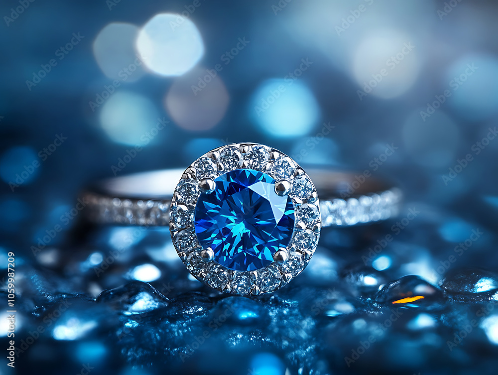 Fototapeta premium Shine bright diamond jewelry ring