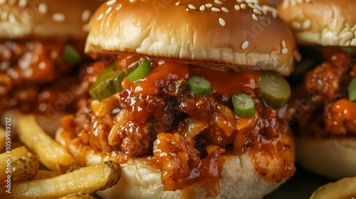 Korean-inspired sliders with spicy gochujang photo