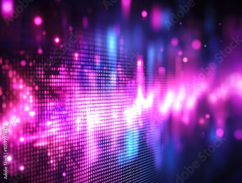 Wallpaper Mural Vibrant Electronic Pulse Abstract Digital Wave in Exuberant Colors and Lights Torontodigital.ca