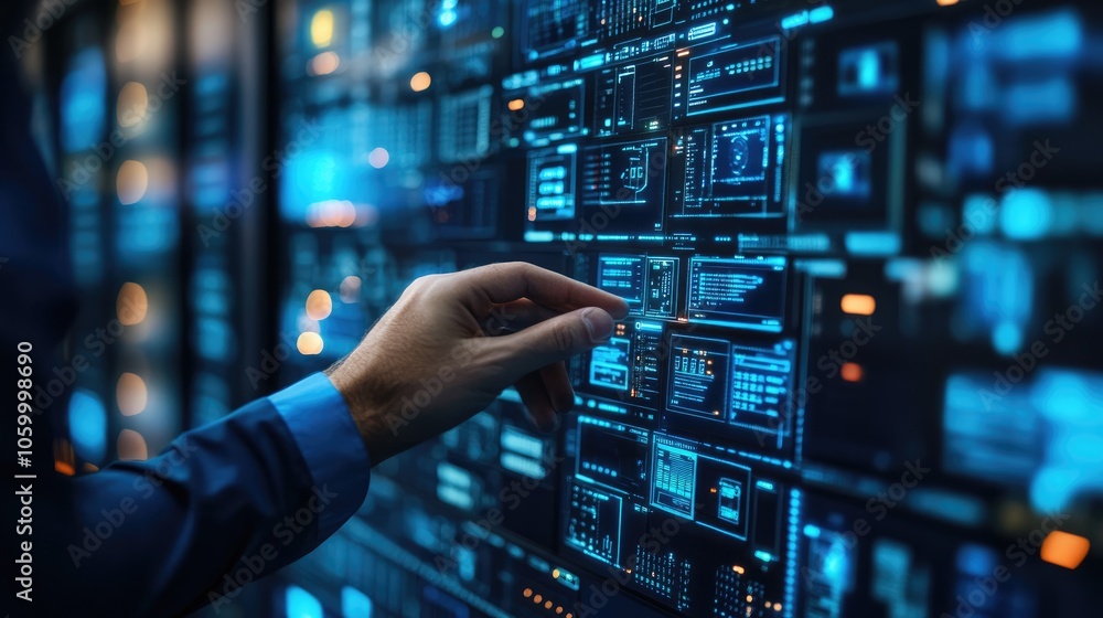 Fototapeta premium Harnessing technology a glimpse into the future of data interaction and management