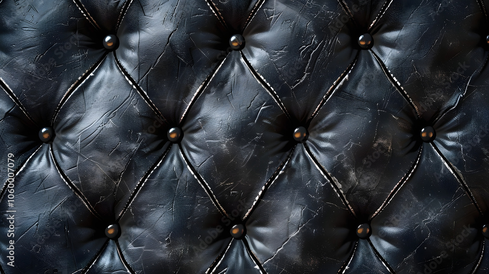 Naklejka premium black leather pattern - background