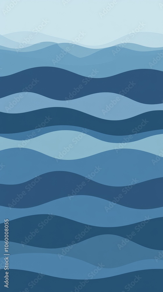 Obraz premium Abstract Blue Waves.