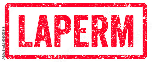 Fotografie LaPerm Stamp Transparent Seal, Red Grunge LaPerm Word Rubber Stamp Cat Breed  Se