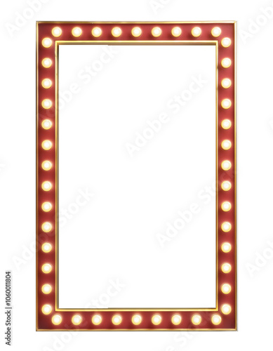 retro marquee light sign frame banner