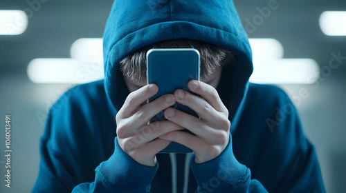 Cyberbullying concept with hateful messages. Speaking insultingly rudely others, hate speech.