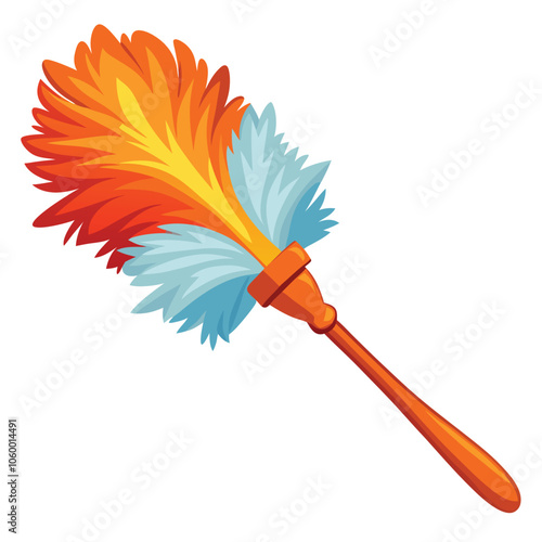 Feather duster vector illustration.