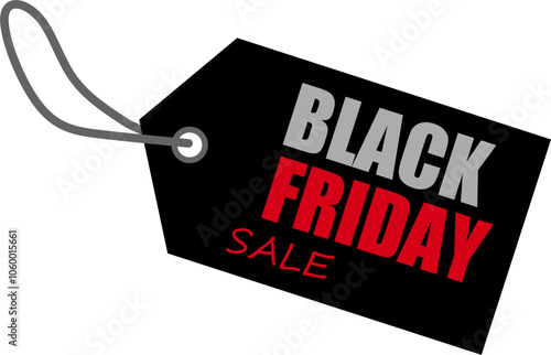 Black friday sale price tag illustration. Fit for black friday sale discount promotion.