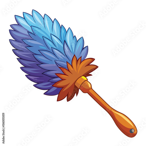 Feather duster vector illustration.