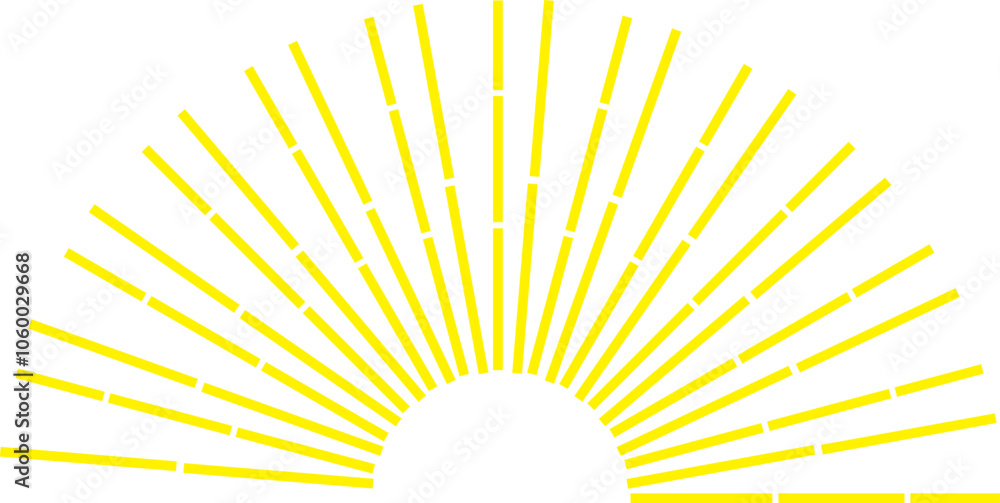 Fototapeta premium Hand drawn sunburst clip art. isolated on black background. Vector illustration. EPS 10